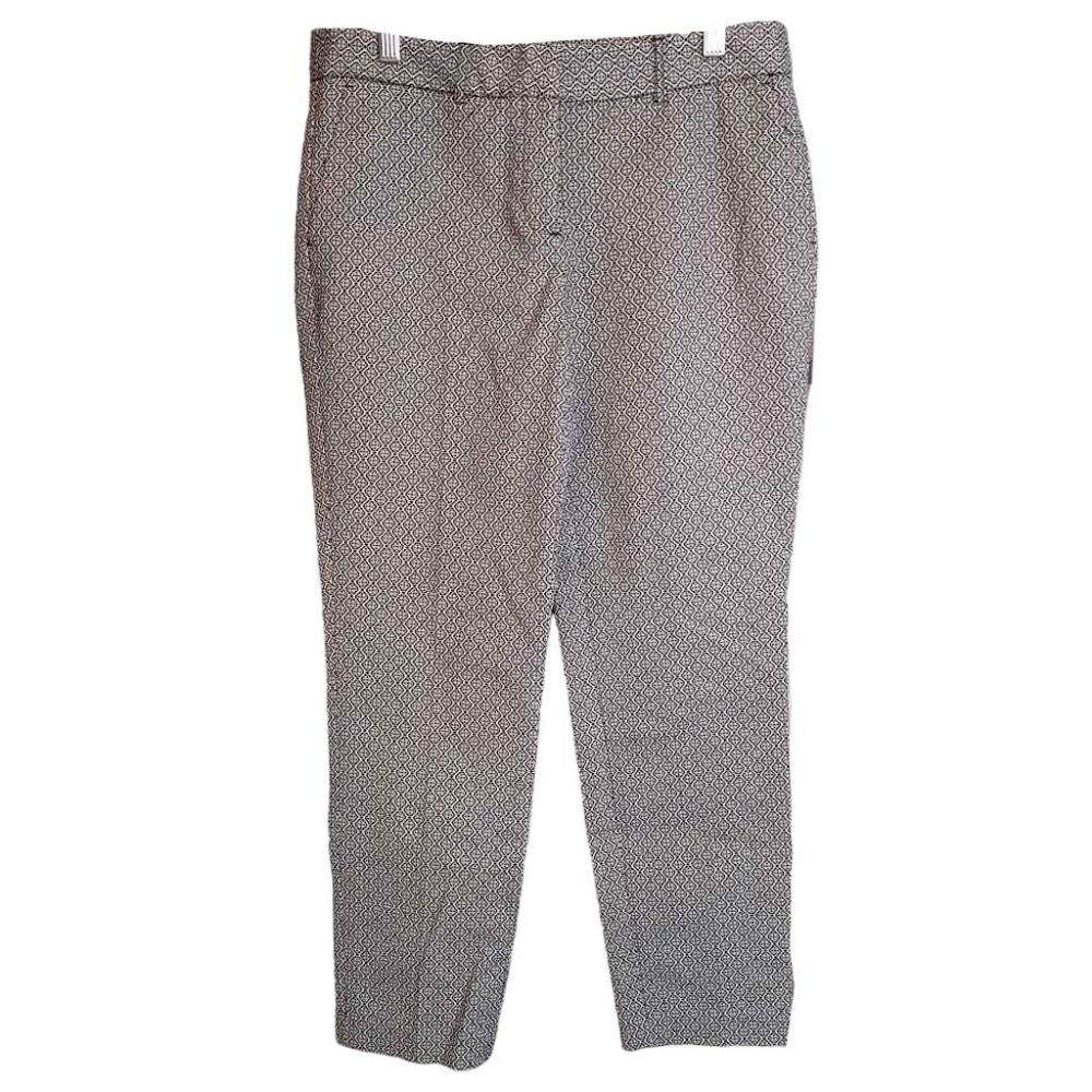 Dalia Collection Women's Black/White Patterned Slacks 6